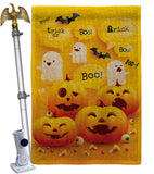 Ghosts And Pumpkins - Halloween Fall Vertical Impressions Decorative Flags HG137557 Made In USA