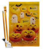 Ghosts And Pumpkins - Halloween Fall Vertical Impressions Decorative Flags HG137557 Made In USA