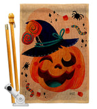 Funny Halloween Pumpkin - Halloween Fall Vertical Impressions Decorative Flags HG137637 Made In USA