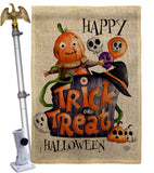 Trick Or Treat Day - Halloween Fall Vertical Impressions Decorative Flags HG190172 Made In USA