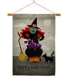 Casting Spells - Halloween Fall Horizontal Impressions Decorative Flags HG190173 Made In USA