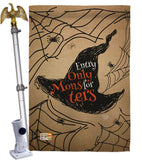 Entry Only For Monsters - Halloween Fall Vertical Impressions Decorative Flags HG191021 Made In USA