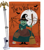 Witch is in! - Halloween Fall Vertical Impressions Decorative Flags HG191024 Made In USA