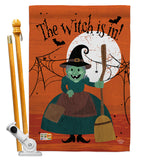 Witch is in! - Halloween Fall Vertical Impressions Decorative Flags HG191024 Made In USA