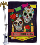 Dia de los Muertos - Halloween Fall Vertical Impressions Decorative Flags HG191029 Made In USA