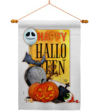 Happy Halloween Spirit - Halloween Fall Vertical Impressions Decorative Flags HG192073 Made In USA