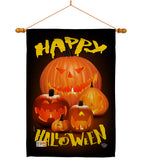 Halloween Pumpkin Patch - Halloween Fall Vertical Impressions Decorative Flags HG192125 Made In USA