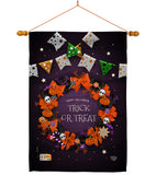 Trick Or Treat Wreath - Halloween Fall Vertical Impressions Decorative Flags HG192140 Made In USA