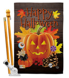 Evil Halloween Pumpkin - Halloween Fall Vertical Impressions Decorative Flags HG192141 Made In USA