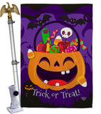 Happy Pumpkin - Halloween Fall Vertical Impressions Decorative Flags HG192243 Made In USA