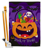 Happy Pumpkin - Halloween Fall Vertical Impressions Decorative Flags HG192243 Made In USA