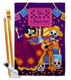 Happy Di de Muertos - Halloween Fall Vertical Impressions Decorative Flags HG192244 Made In USA