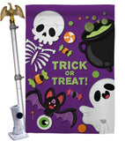 Trick ot Treat - Halloween Fall Vertical Impressions Decorative Flags HG192255 Made In USA