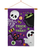 Trick ot Treat - Halloween Fall Vertical Impressions Decorative Flags HG192255 Made In USA