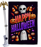 Halloween Treat - Halloween Fall Vertical Impressions Decorative Flags HG192285 Made In USA
