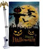 Graveyard Spooky - Halloween Fall Vertical Impressions Decorative Flags HG192692 Made In USA