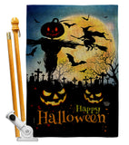 Graveyard Spooky - Halloween Fall Vertical Impressions Decorative Flags HG192692 Made In USA