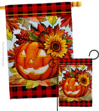 Jack O Bouquet - Halloween Fall Vertical Impressions Decorative Flags HG112001 Made In USA