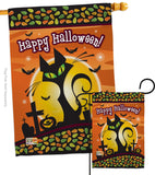 Halloween Black Cat - Halloween Fall Vertical Impressions Decorative Flags HG112050 Made In USA