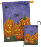3 Pumpkins - Halloween Fall Vertical Impressions Decorative Flags HG112054 Made In USA