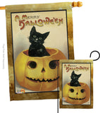 Merry Halloween - Halloween Fall Vertical Impressions Decorative Flags HG112065 Made In USA