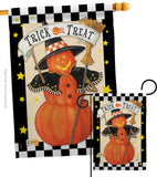 Jack-O-Lantern Witch - Halloween Fall Vertical Impressions Decorative Flags HG112070 Made In USA