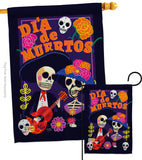 Dia de Muertos Couple - Halloween Fall Vertical Impressions Decorative Flags HG112077 Made In USA