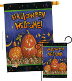 Halloween Welcome - Halloween Fall Vertical Impressions Decorative Flags HG112079 Made In USA