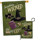 Something Wicked - Halloween Fall Vertical Impressions Decorative Flags HG112082 Made In USA