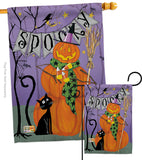 Spooky Pumpkin Men - Halloween Fall Vertical Impressions Decorative Flags HG112085 Made In USA