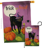 Halloween Cat - Halloween Fall Vertical Impressions Decorative Flags HG112095 Made In USA