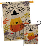 Candy Corn - Halloween Fall Vertical Impressions Decorative Flags HG112103 Made In USA