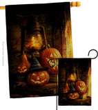 Lantern Pumpkins - Halloween Fall Vertical Impressions Decorative Flags HG112105 Made In USA