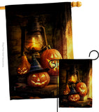 Lantern Pumpkins - Halloween Fall Vertical Impressions Decorative Flags HG112105 Made In USA