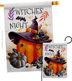 Witches Night - Halloween Fall Vertical Impressions Decorative Flags HG112117 Made In USA