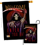 Enter If You Dare - Halloween Fall Vertical Impressions Decorative Flags HG137068 Made In USA