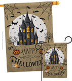 Halloween Castle - Halloween Fall Vertical Impressions Decorative Flags HG137126 Made In USA