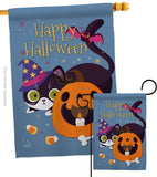 Witchy Cat - Halloween Fall Vertical Impressions Decorative Flags HG137257 Made In USA