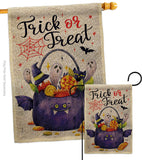 Full Treat - Halloween Fall Vertical Impressions Decorative Flags HG190180 Made In USA