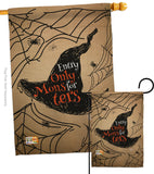 Entry Only For Monsters - Halloween Fall Vertical Impressions Decorative Flags HG191021 Made In USA