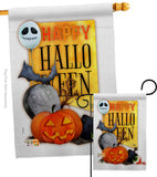 Happy Halloween Spirit - Halloween Fall Vertical Impressions Decorative Flags HG192073 Made In USA