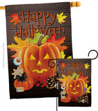 Evil Halloween Pumpkin - Halloween Fall Vertical Impressions Decorative Flags HG192141 Made In USA