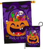 Happy Pumpkin - Halloween Fall Vertical Impressions Decorative Flags HG192243 Made In USA