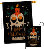 Happy Skull - Halloween Fall Vertical Impressions Decorative Flags HG192664 Made In USA