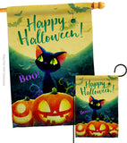Cute Black Cat - Halloween Fall Vertical Impressions Decorative Flags HG192668 Made In USA