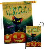 Cute Black Cat - Halloween Fall Vertical Impressions Decorative Flags HG192668 Made In USA