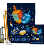 Festival Of Lights - Hanukkah Winter Vertical Impressions Decorative Flags HG114228 Made In USA