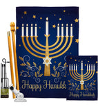 Happy Hanukkah - Hanukkah Winter Vertical Impressions Decorative Flags HG137324 Made In USA