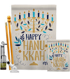 Happy Hanukkah - Hanukkah Winter Vertical Impressions Decorative Flags HG137328 Made In USA