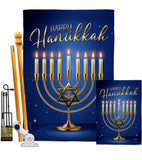 Happy Hanukkah - Hanukkah Winter Vertical Impressions Decorative Flags HG137329 Made In USA